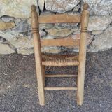 Chaise paillée ancien pour enfant