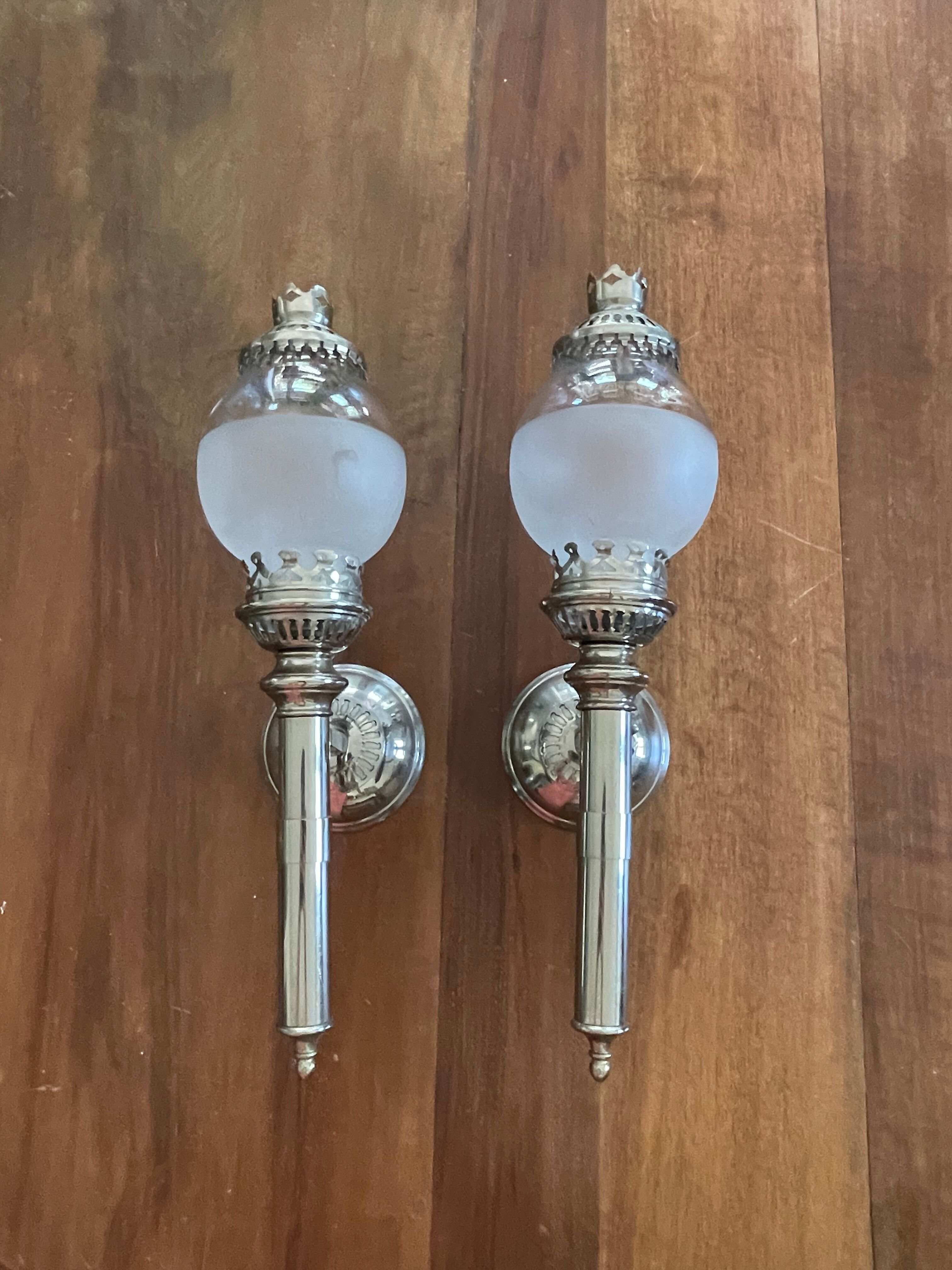 Old pair of torch sconces