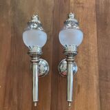 Old pair of torch sconces