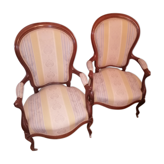 pair of Louis Philippe armchairs