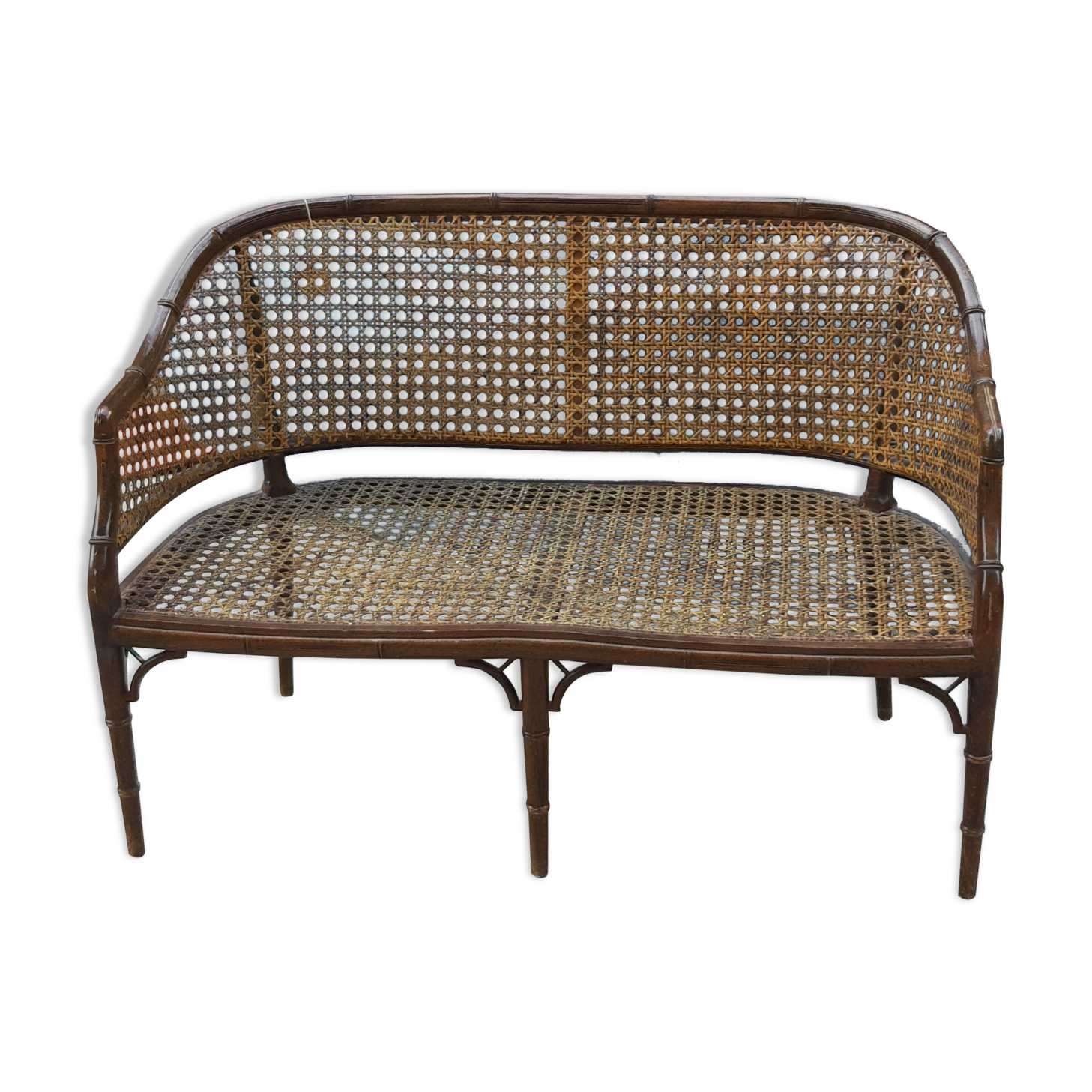 "bamboo" wooden canne banquette