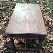 Louis XIII twisted farm table / Turned wooden desk