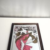 Mirror illustrated by Alphonse Mucha 1960 70 26x34cm