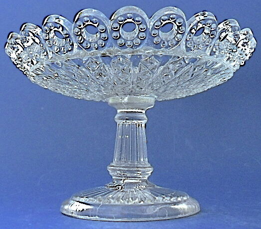 Plate mounted on pressed-molded glass column