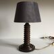 Vintage wood geometric lamp