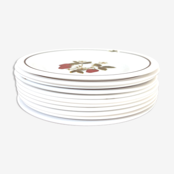 Plates - arcopal - 70s - glass - opaline