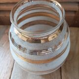 Vase en verre art déco liseré doré verrerie Fains