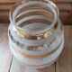 Art Deco glass vase gilded glassware Fains