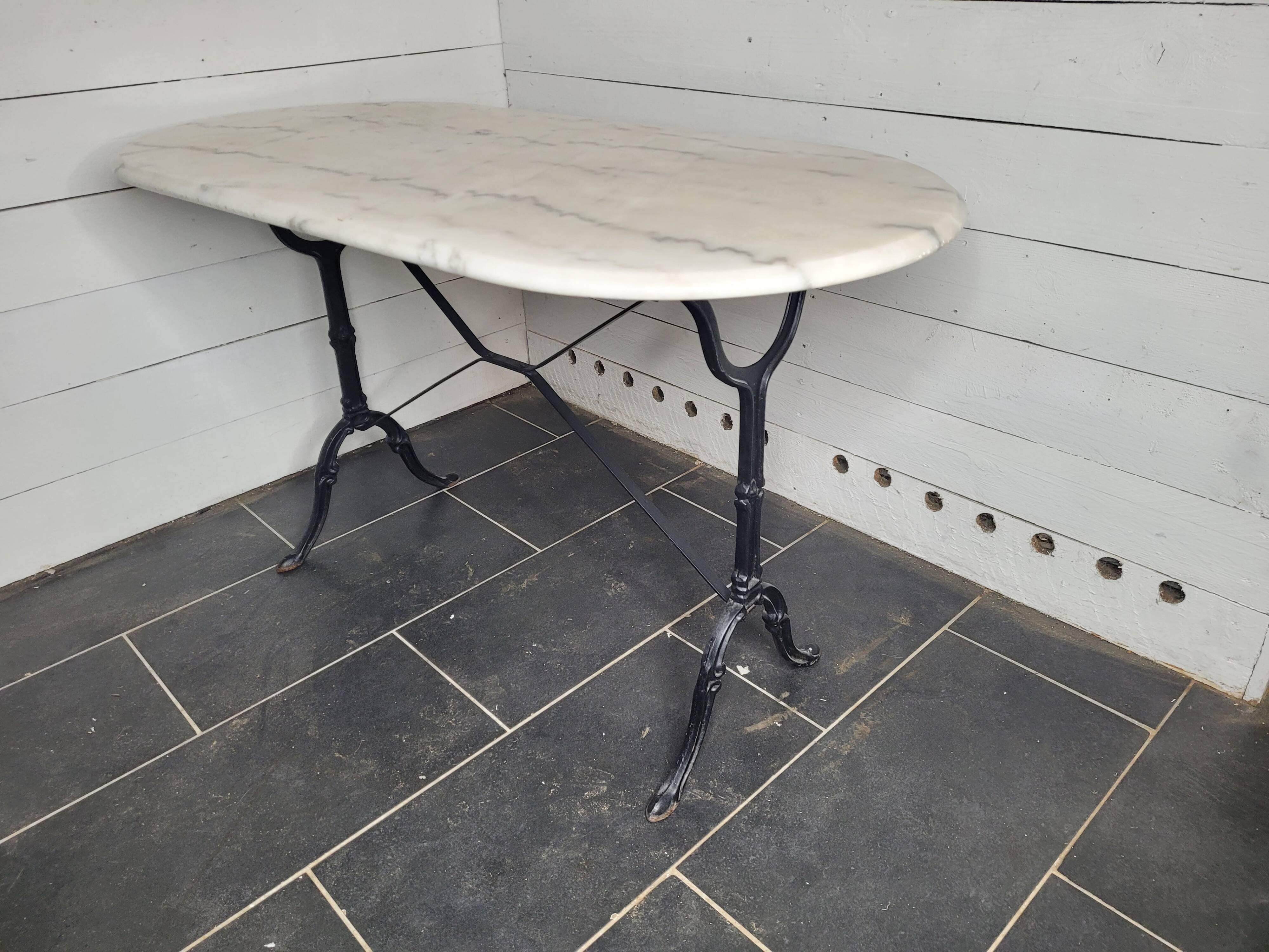 Marble top bistro table