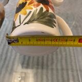 Set of 4 vintage 1970s flower stoneware mugs