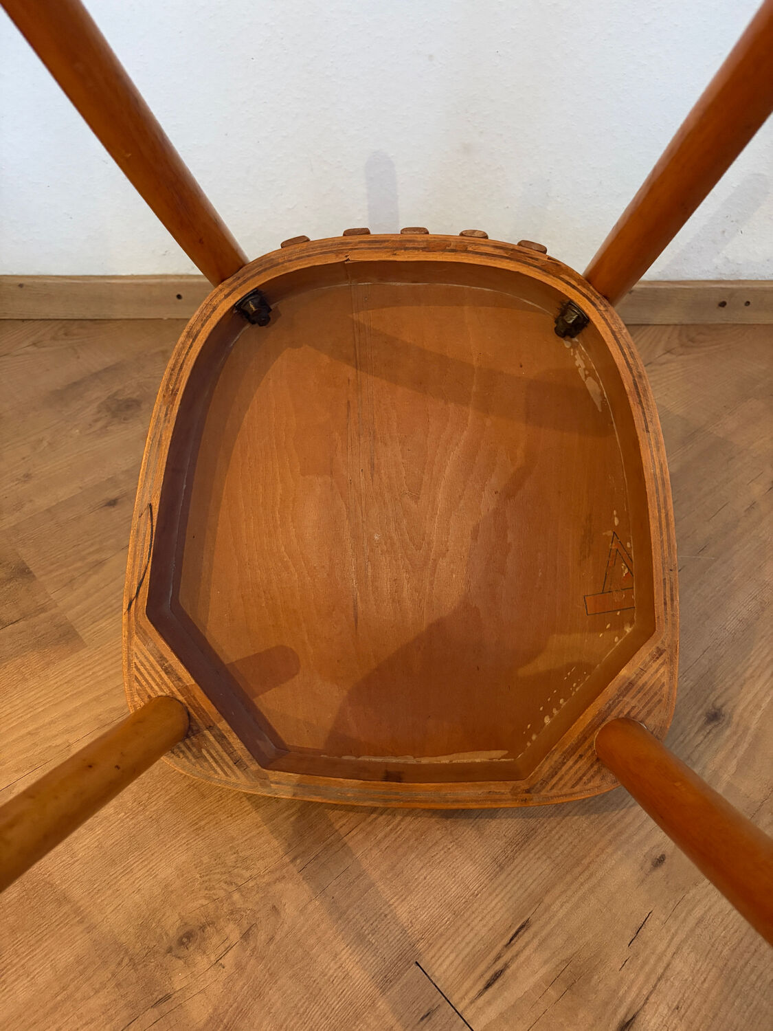 Pair of vintage bistro chairs, Netherlands, 1950s-60s