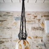 Suspension art déco 1930 fer forgé