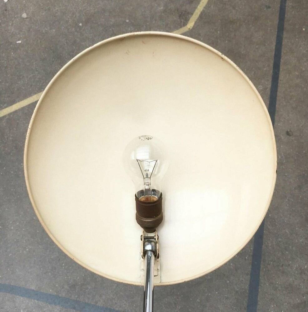 Metal table lamp model 6761 from the mid-century German period by Christian Dell for Kaiser Leuchten, 1960s.
