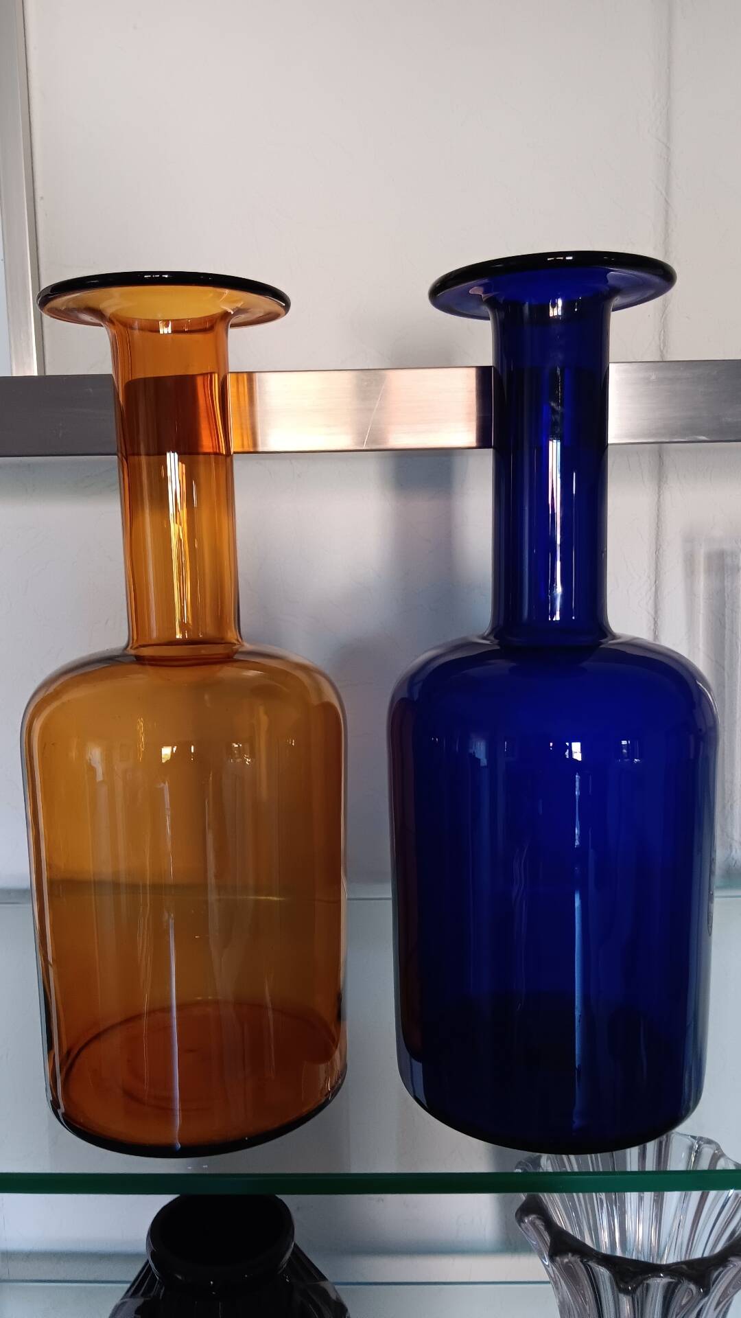 Pair of GUL vases by Otto Brauer for Holmegaard