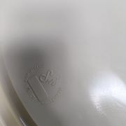 Round mirror in cream plastic, French house Syla, 70s