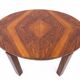 Table ovale Art déco des années 1940, Pologne. Après restauration.