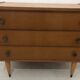 Chest of drawers 3 drawers vintage blond wood 60s