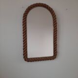 60s rope mirror attributed 38x64cm