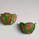 Pair of vintage flower wall lights