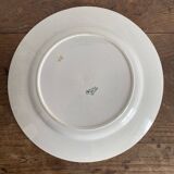 Set of large round white earthenware dishes from Creil and Montereau, 19th century