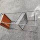 Door magazines side table steel file and wood vintage Scandinavian design
