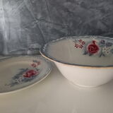 Set bowl and round dish Digoin Sarreguemines