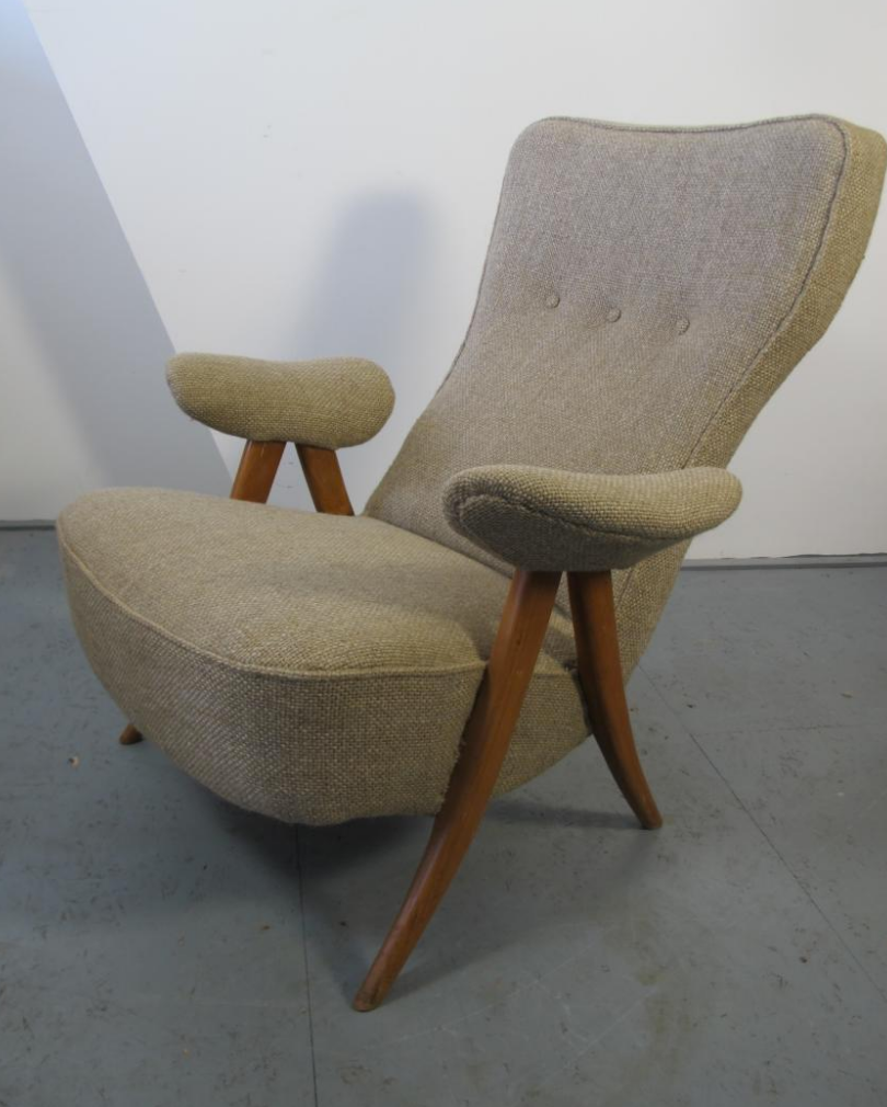 Chair living room 105 mid-century by Theo Ruth for Artifort, 1950 s