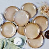 Set of 8 dessert plates Grès de Brenne