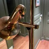 Danish floor lamp 2 height adjustable reflectors in gilded brass TS BELYSNING