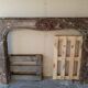 Large Louis XV Style Red Marble Fireplace - 19th Century - Width 1