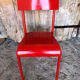 Metal red vintage chair