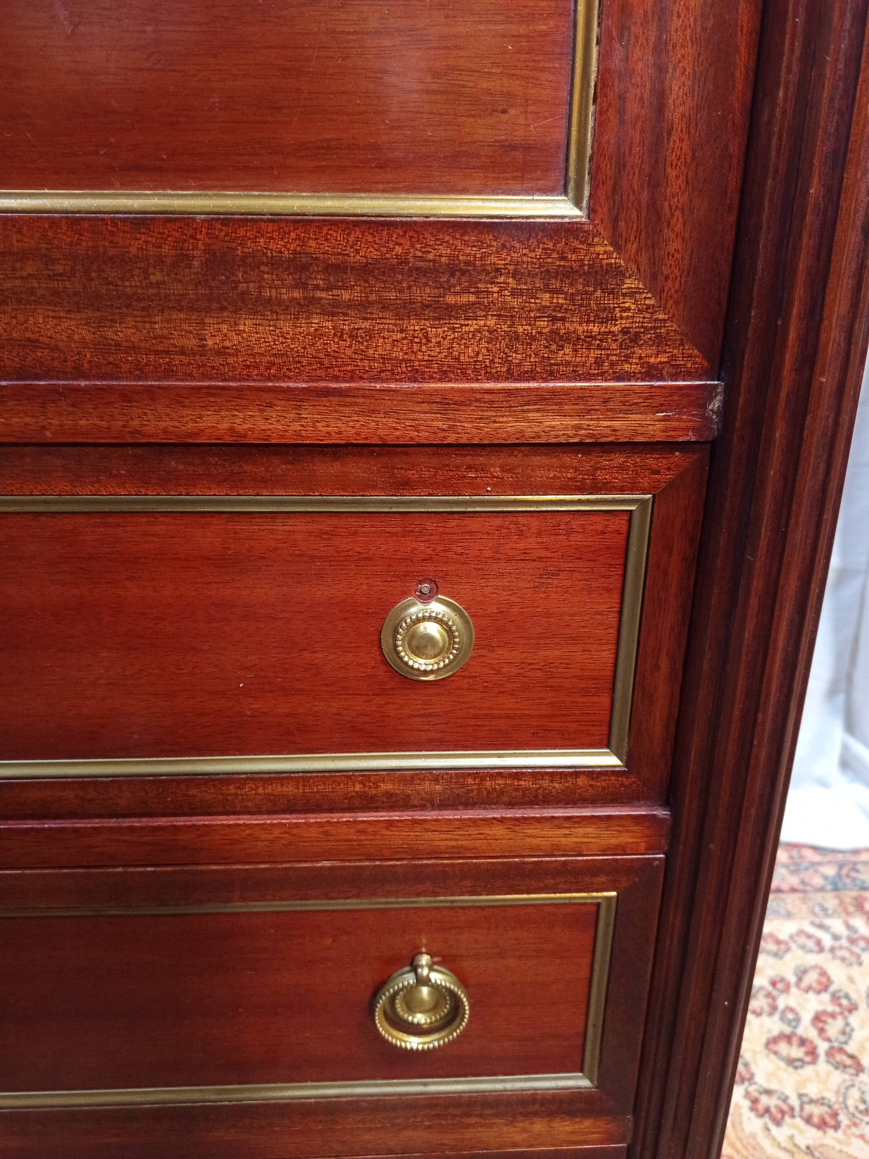 Maurice HIRSH for Maison Jansen Louis XVI style mahogany secretary