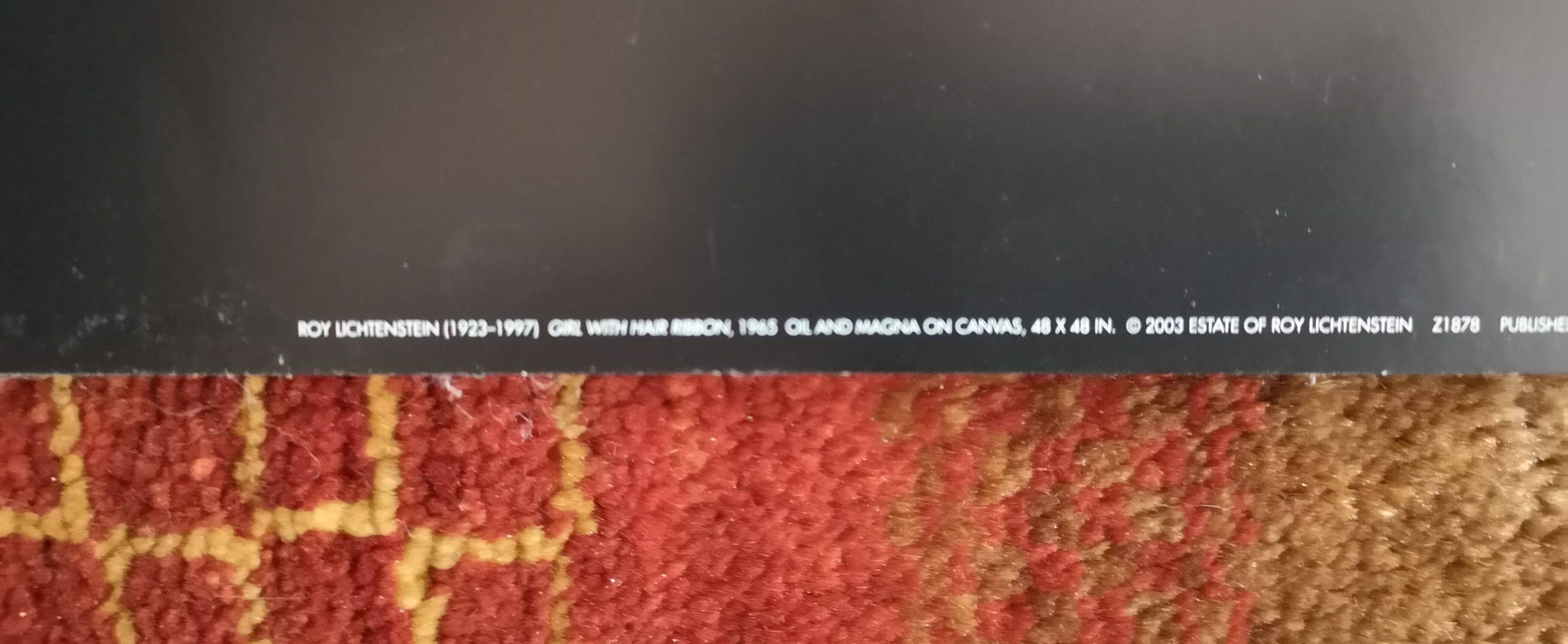 Large Poster Roy Lichtenstein - Girl with Hair Ribbon - 2003