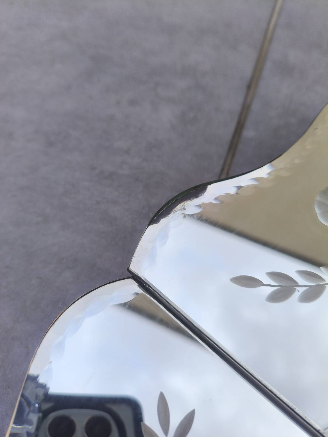 Miroir biseauté vénitien octogonal