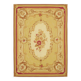 Handmade European Vintage Aubusson Kilim 266 cm x 357 cm