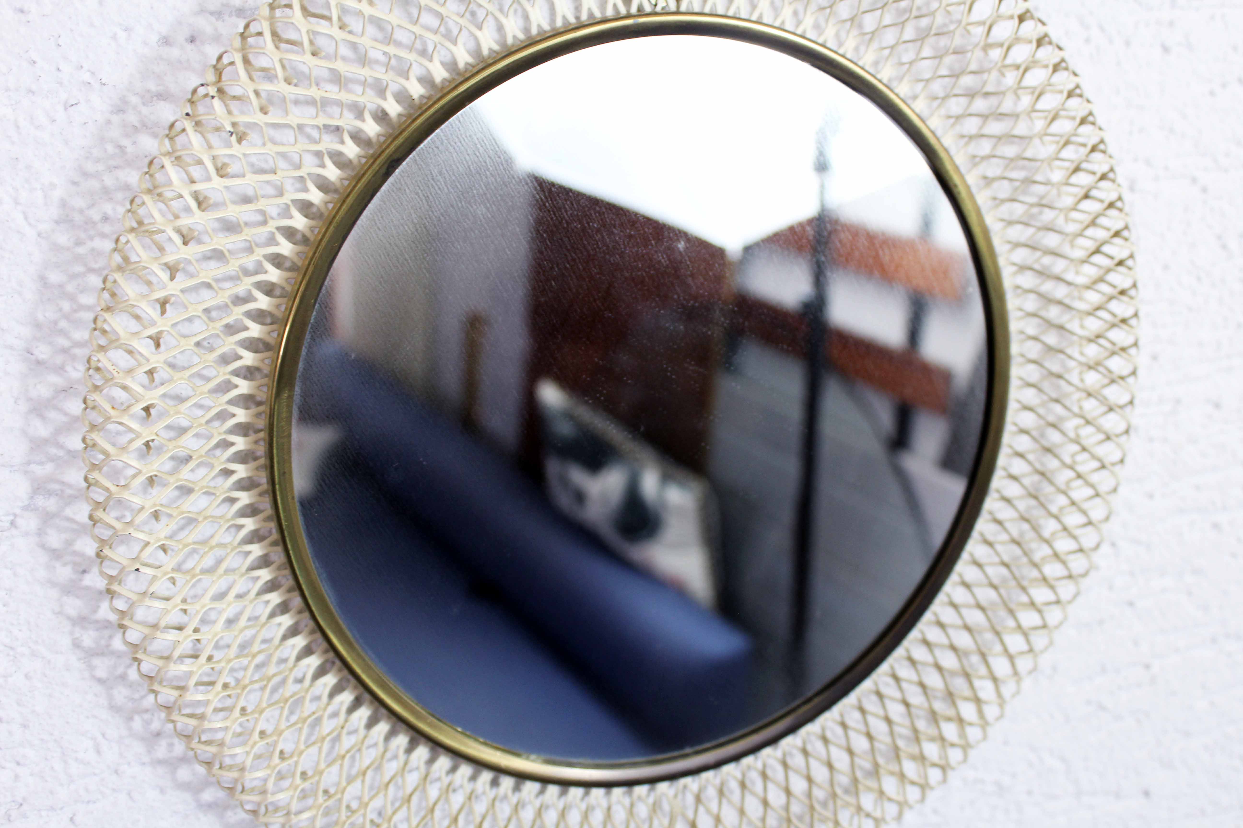 Round metal mirror 1950