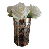 Quatrefoil gold metal vase