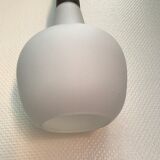 Teak and opaline chandelier Rispal