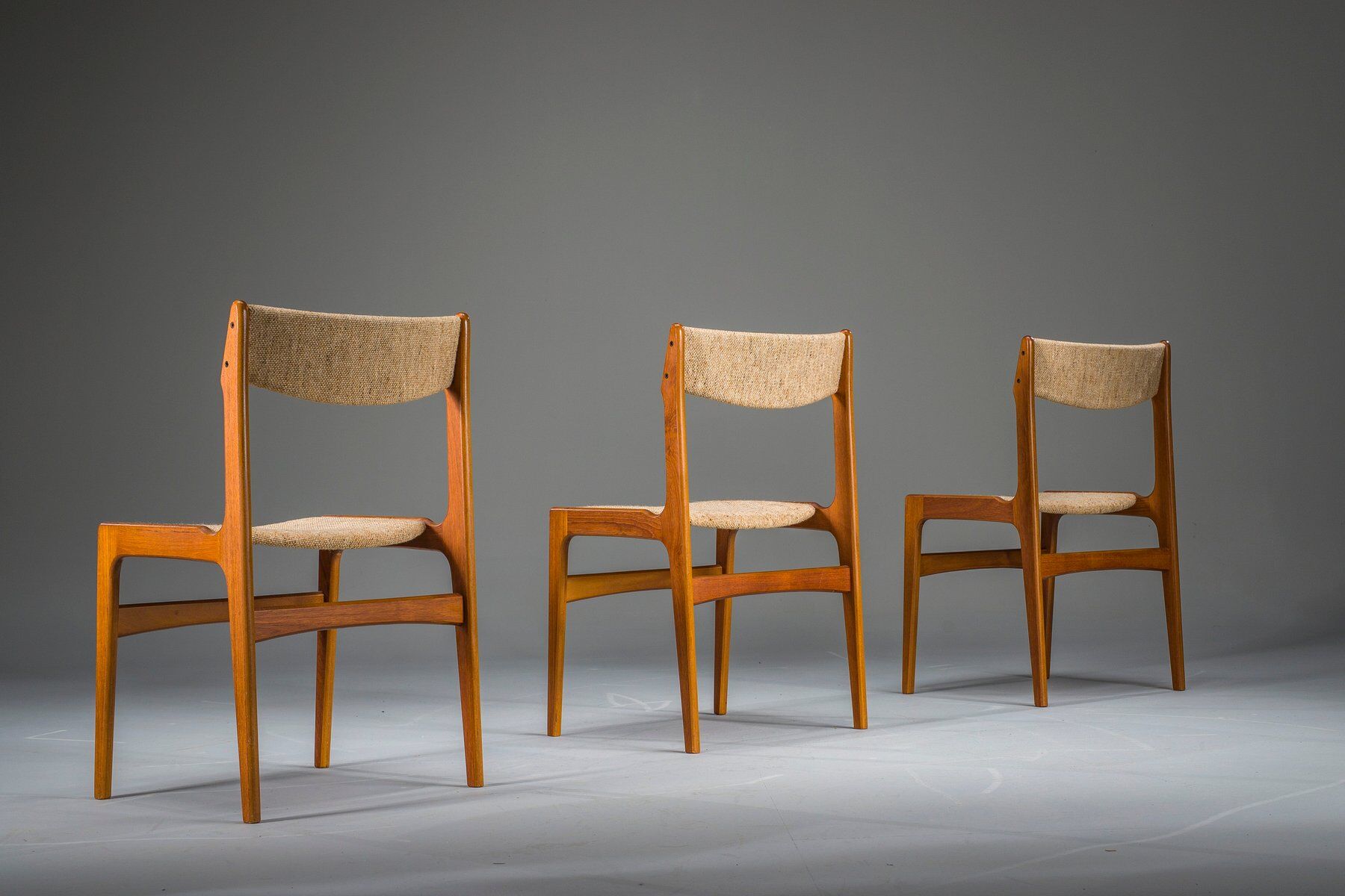 Teak dining chairs attributed to Erik Buch for Anderstrup Stolefabrik, Denmark, 1970s, set of 3