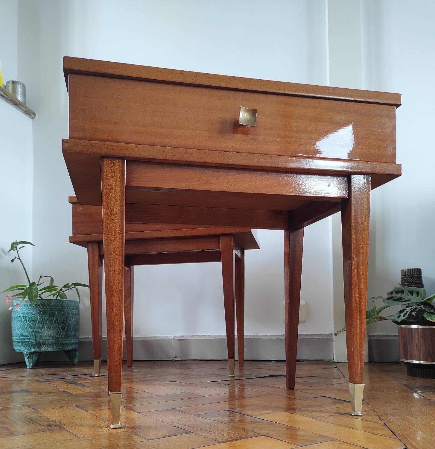 Vintage bedside table pair (1960s)