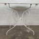 Table de jardin et chaises fer forgé blanc ancien