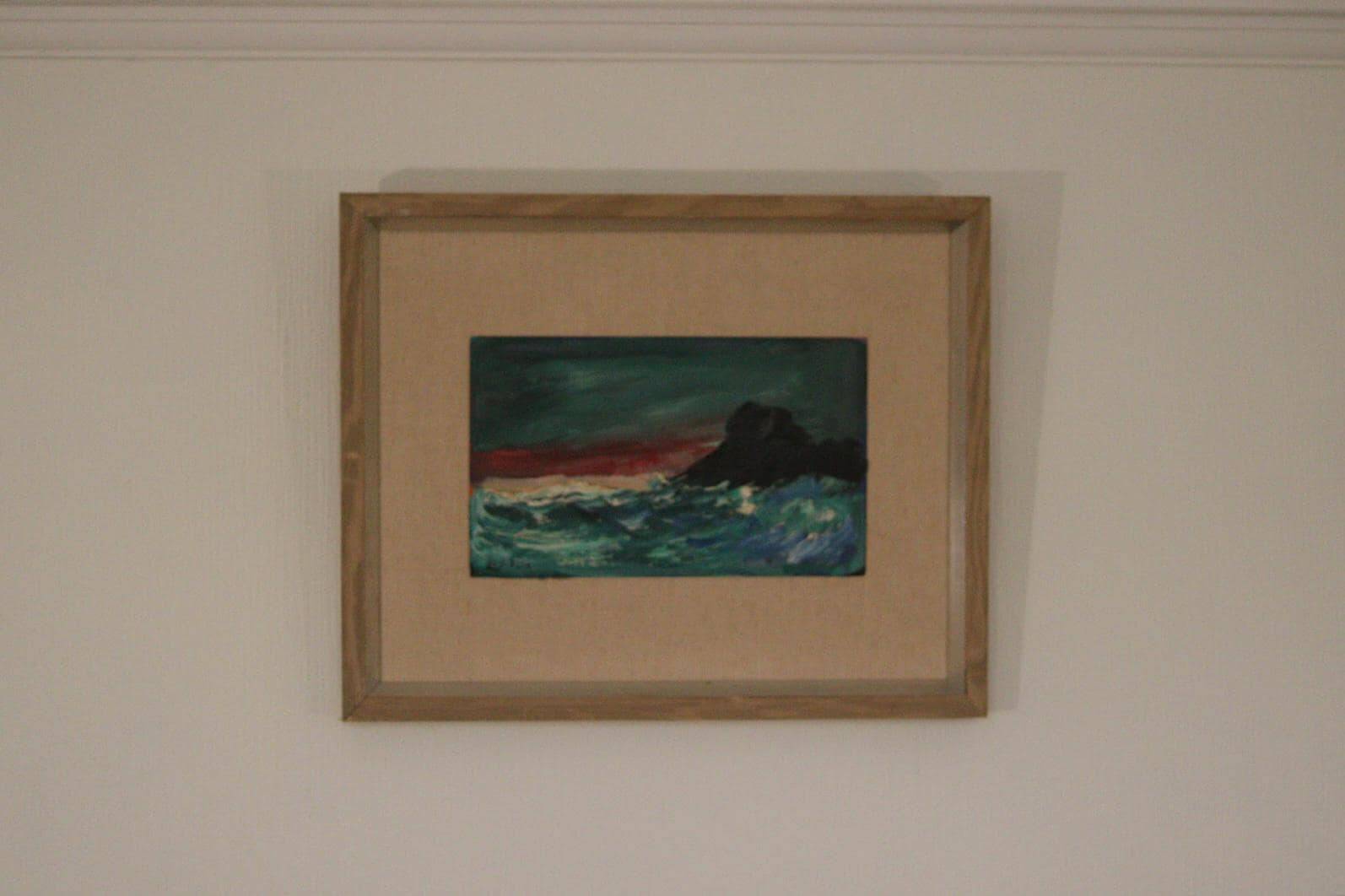 Original Mid Century Swedish Oil on Panel – “Waves” by Louis Zelig – Signed