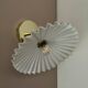 Vintage lampshade wall light in white opaline