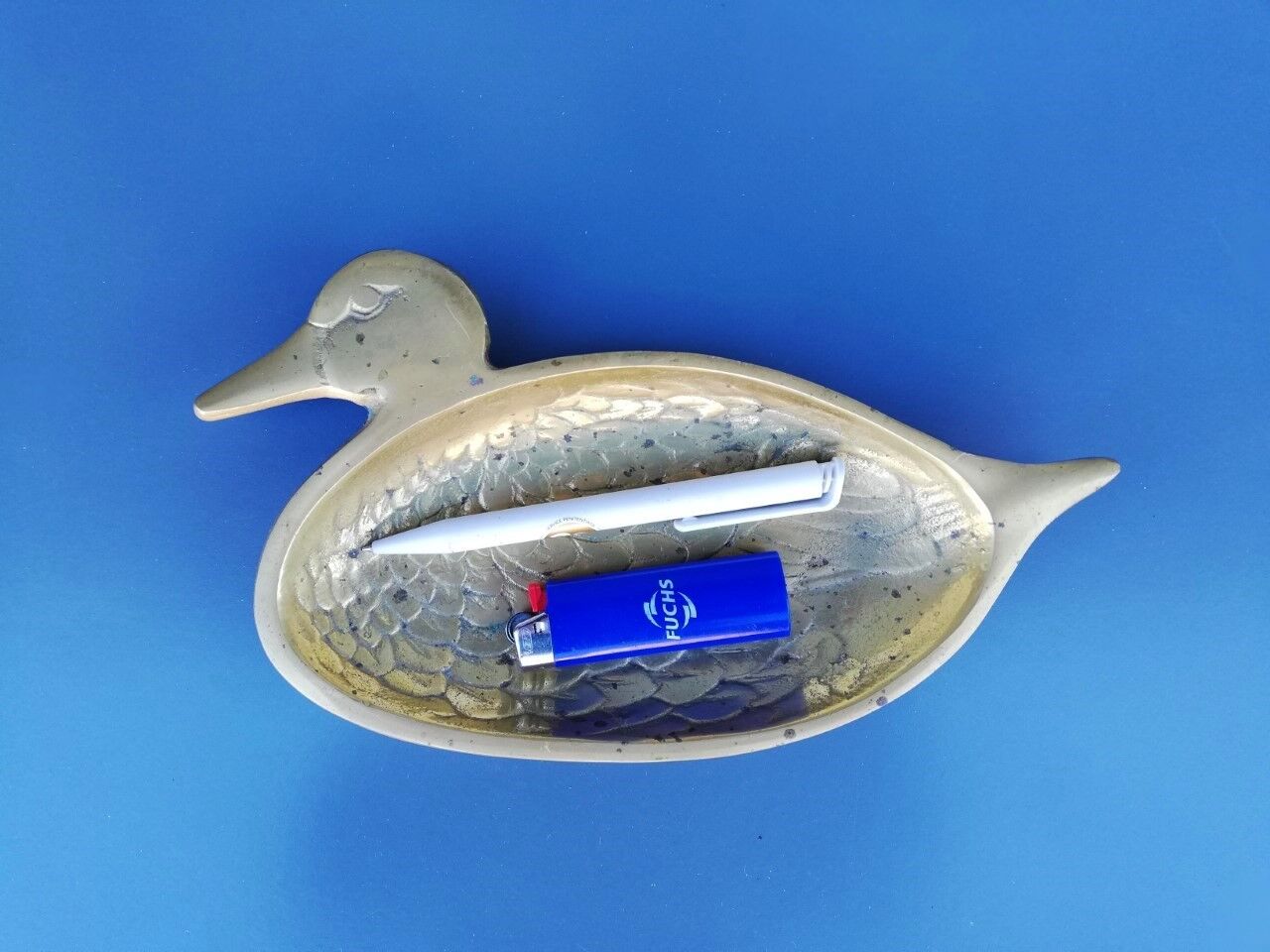 Vintage brass trinket bowl