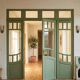 4 Art Nouveau partition doors + transom