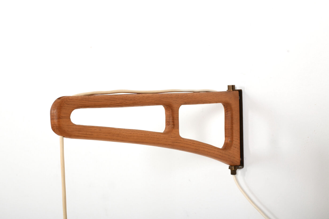 Danish oak and copper wall lamp 1960s