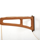 Danish oak and copper wall lamp 1960s