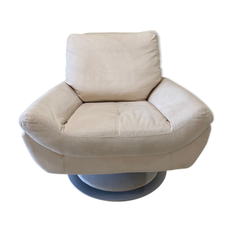 Fauteuil design alcantara pivotant