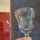 12 crystal wine glasses engraved with floral patterns