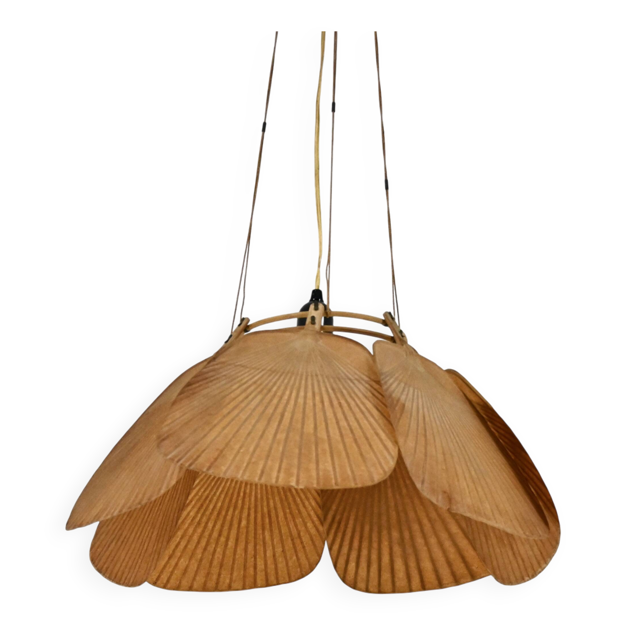"Shichi" Uchiwa chandelier by Ingo Maurer for Design M, 1970s